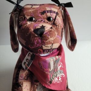 Build A Bear Jonas Brothers Plush Dog Tag Necklace Bandana Puppy Stuffed Animal